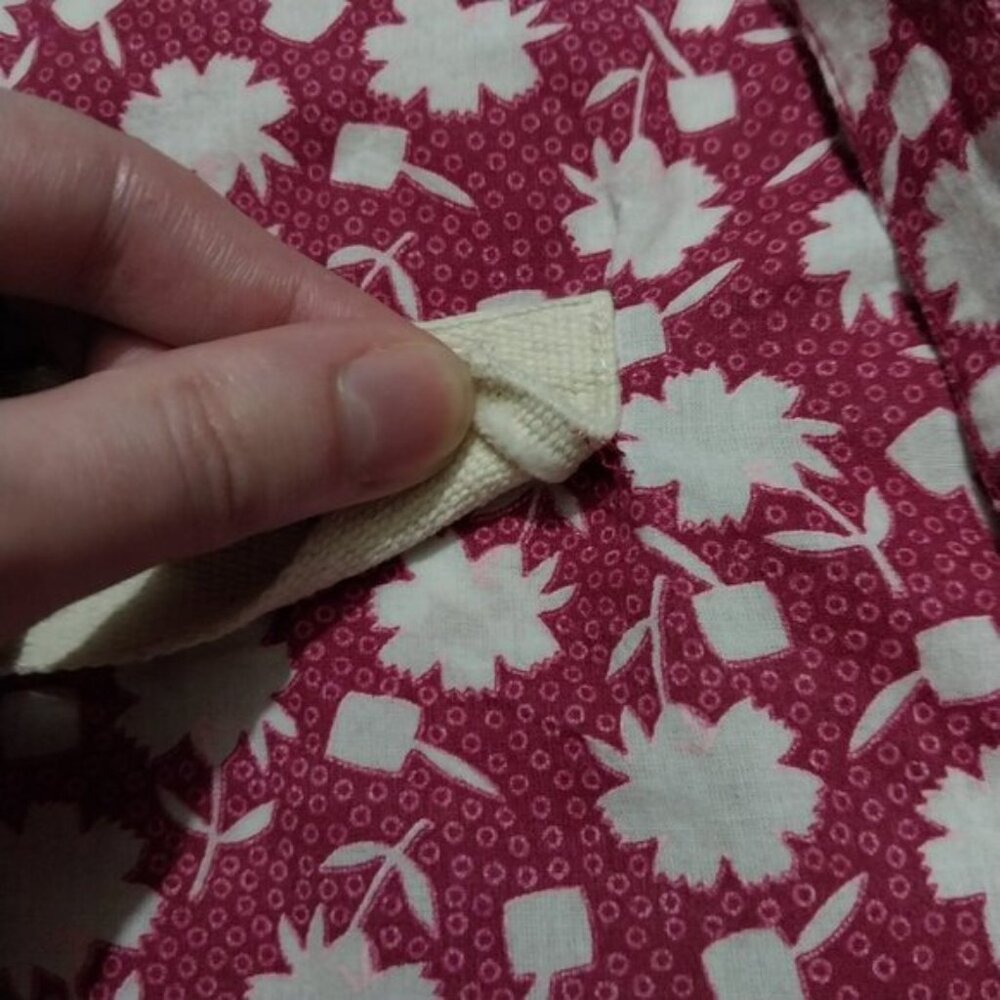 April Cornell Cottagecore Pink Floral Cotton Crossbody Tote Bag New Without Tags - Picture 3 of 6